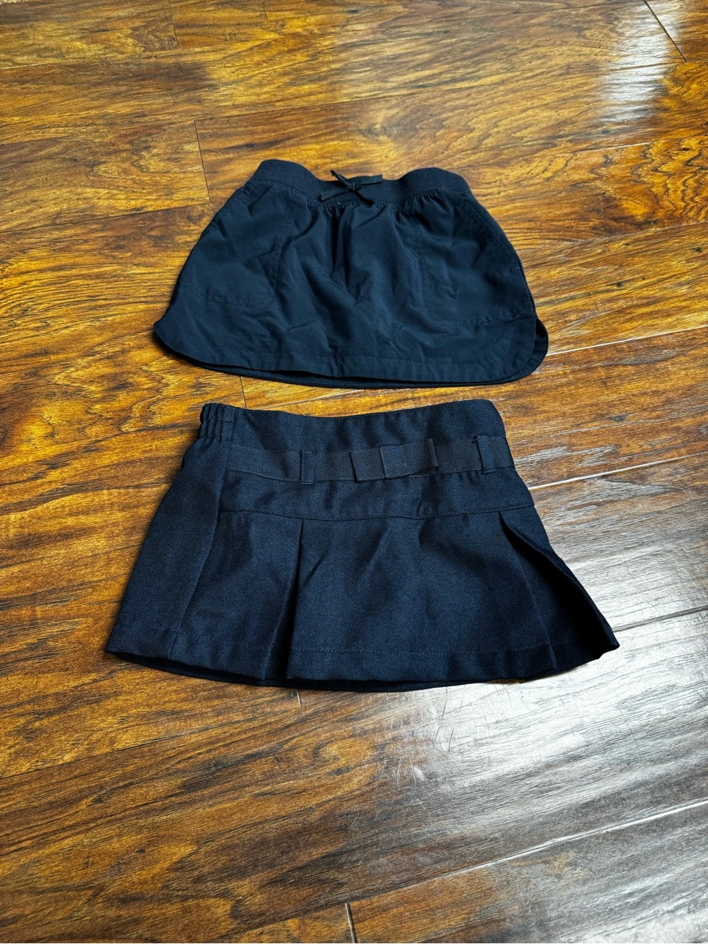 Izod Girls Black Skort and Pleated Skirt Set